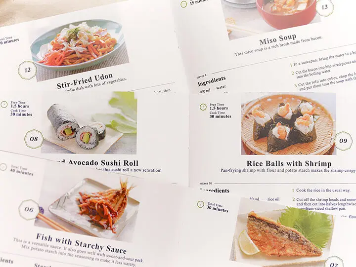 Kura Cooking Cookbook Sample 1
