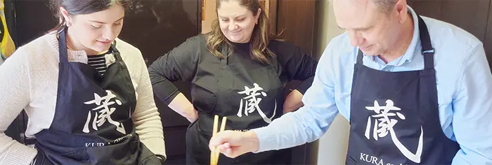 Family cooking together