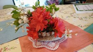 庭の花アレンジ